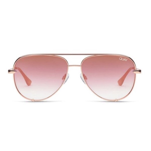 QUAY x DESI MINI HIGH KEY SUNGLASSES | Rose Gold - Picture 2 of 3